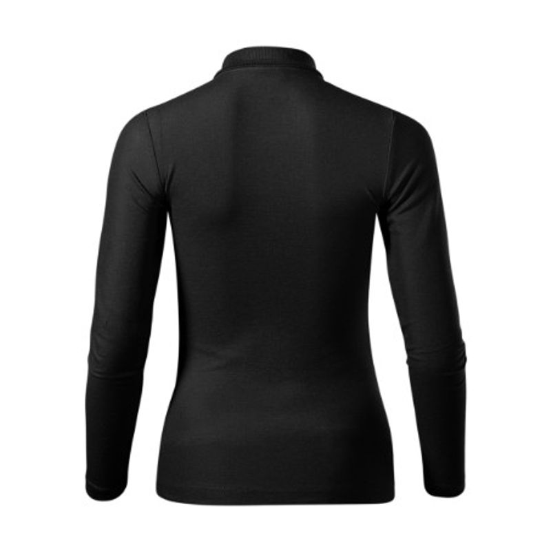 Fashion, accesorii si bijuterii - Femei - Imbracaminte femei - Tricouri si topuri femei - Tricou polo pentru dama, Pique Polo LS 231, Malfini, negru - 2XL - Infinity.ro