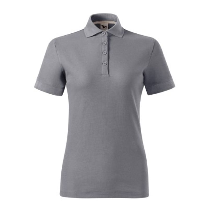 Fashion, accesorii si bijuterii - Femei - Imbracaminte femei - Tricouri si topuri femei - Tricou polo pentru dama, Prime (GOTS) 235, Malfini, gri - XS - Infinity.ro