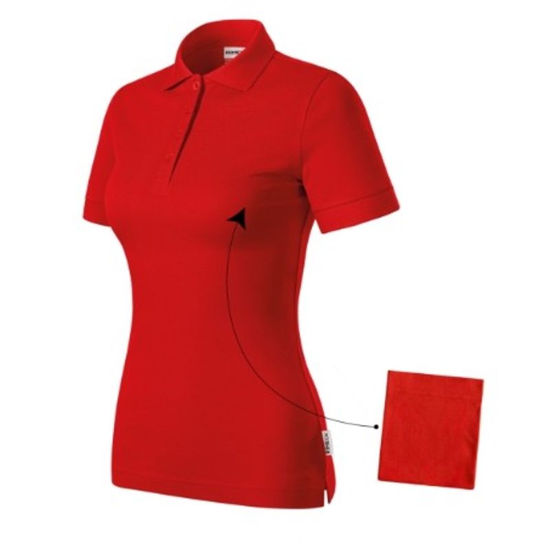 Fashion, accesorii si bijuterii - Femei - Imbracaminte femei - Tricouri si topuri femei - Tricou polo pentru dama, Resist Heavy Polo R21, Malfini, roşu - 2XL - Infinity.ro