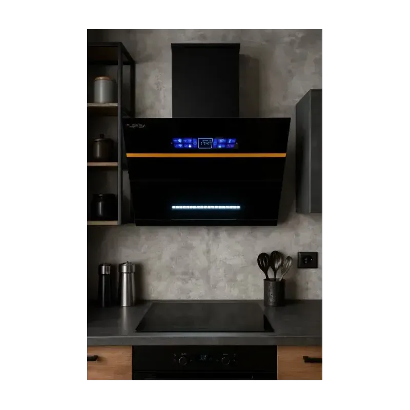 Electronice si Electrocasnice - Aragazuri, cuptoare si hote - Hote - Hote decorative - Hota inteligenta Florida, comenzi vocale, senzori de miscare, touch screen, autocuratare, 3 trepte, 840 m3/h, 180W, 60cm - Infinity.ro