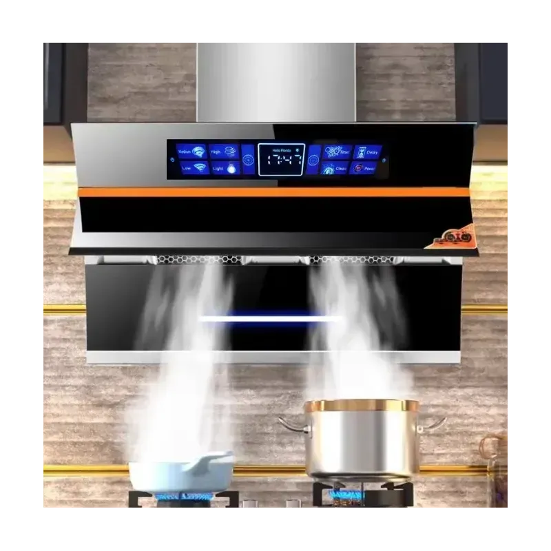 Electronice si Electrocasnice - Aragazuri, cuptoare si hote - Hote - Hote decorative - Hota inteligenta Florida, comenzi vocale, senzor miscare, autocuratare, 2 motoare, 3 trepte, 1200 m3/h, 180W, 90cm - Infinity.ro