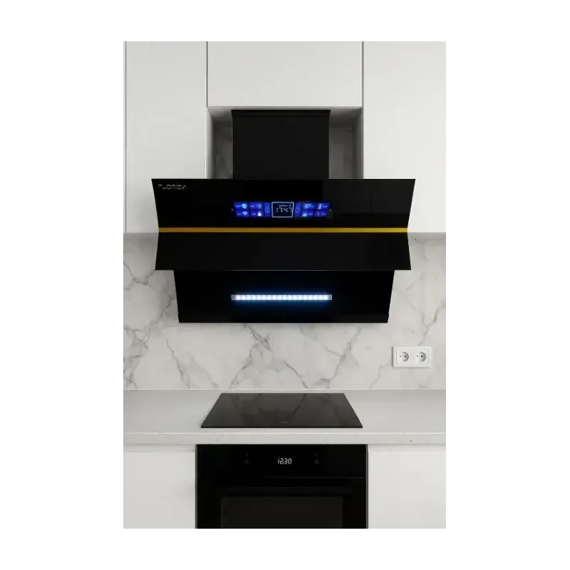 Electronice si Electrocasnice - Aragazuri, cuptoare si hote - Hote - Hote decorative - Hota inteligenta Florida, comenzi vocale, senzor miscare, autocuratare, 2 motoare, 3 trepte, 1200 m3/h, 180W, 90cm - Infinity.ro