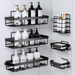 Casa si Gradina - Mobilier - Mobilier baie - Etajere baie - Raft de Dus, Etajera Baie si Bucatarie, Din Otel Inoxidabil, Pentru Depozitare in Bucatarie, set 6 rafturi de dus - Infinity.ro