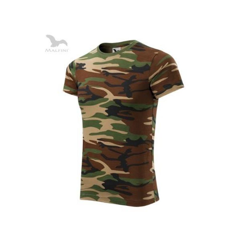 Fashion, accesorii si bijuterii - Barbati - Imbracaminte - Tricouri si bluze barbati - Tricou unisex CAMOUFLAGE cu maneca scurta Malfini, maro - L - Infinity.ro