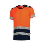 Fashion, accesorii si bijuterii - Barbati - Imbracaminte - Tricouri si bluze barbati - Tricou unisex, T-Shirt High Vis Bicolor T01, Malfini, portocaliu - XL - Infinity.ro