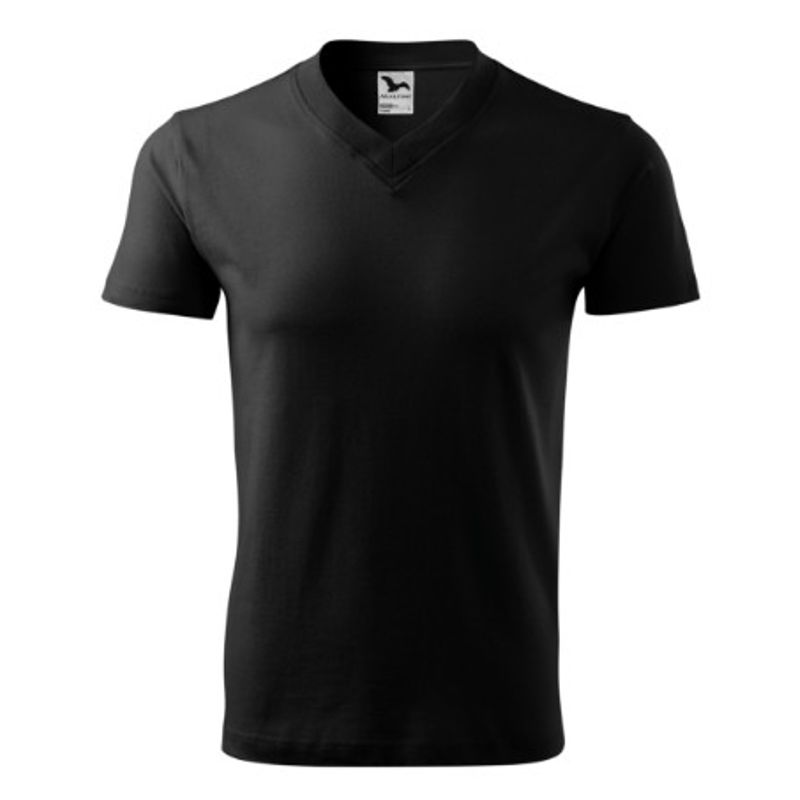 Fashion, accesorii si bijuterii - Barbati - Imbracaminte - Tricouri si bluze barbati - Tricou unisex, V-neck 102, Malfini, negru - 3XL - Infinity.ro