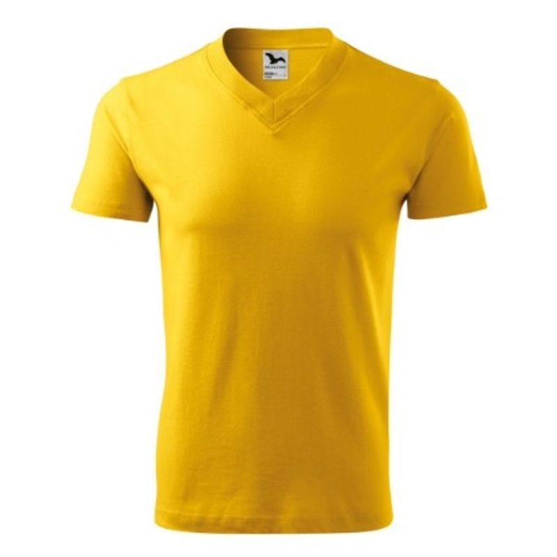 Fashion, accesorii si bijuterii - Barbati - Imbracaminte - Tricouri si bluze barbati - Tricou unisex, V-neck 102, Malfini, galben - S - Infinity.ro