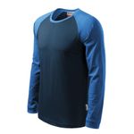 Fashion, accesorii si bijuterii - Barbati - Imbracaminte - Tricouri si bluze barbati - Tricou unisex Street LS 130, Malfini, bumbac 100% cu maneca lunga, albastru - 3XL - Infinity.ro