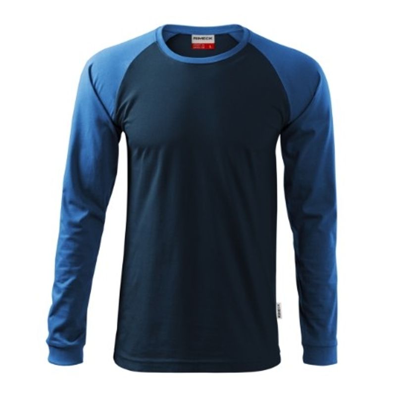 Fashion, accesorii si bijuterii - Barbati - Imbracaminte - Tricouri si bluze barbati - Tricou unisex Street LS 130, Malfini, bumbac 100% cu maneca lunga, albastru - 3XL - Infinity.ro