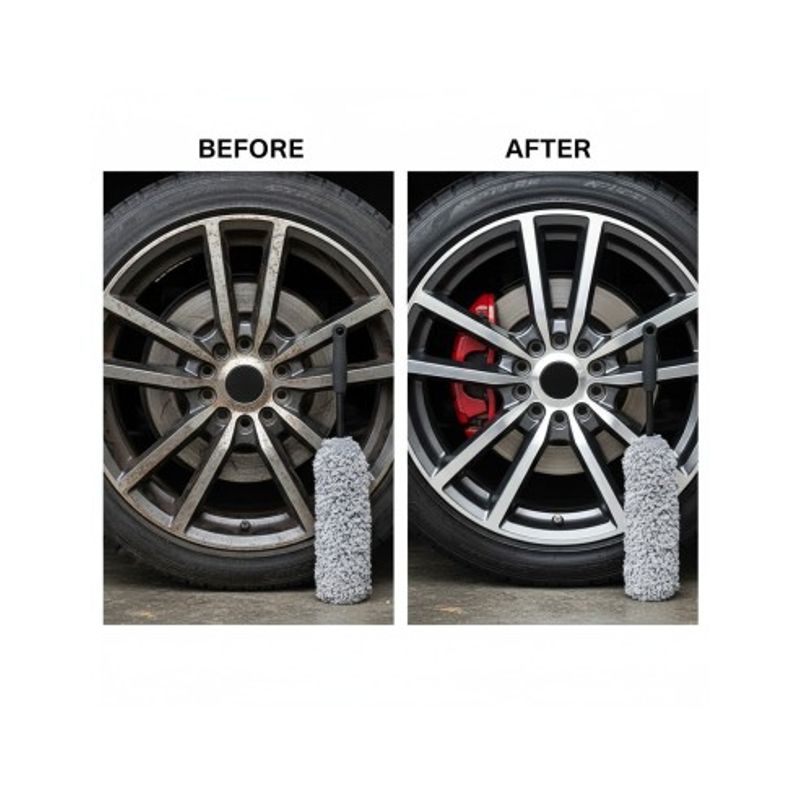 Auto si Moto - Intretinere auto - Produse curatare auto - Perie Curatat Jante din Microfibra speckLESS IronShine, 39cm - Infinity.ro