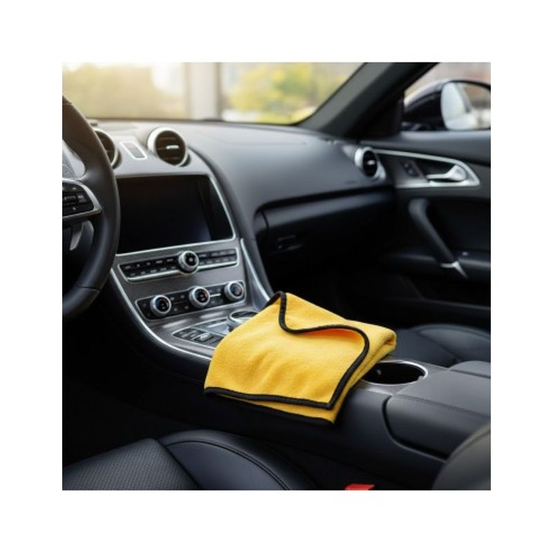 Auto si Moto - Intretinere auto - Produse curatare auto - Laveta Microfibre speckLESS Glazer, 380 GSM, 40x40cm, Galbena - Infinity.ro