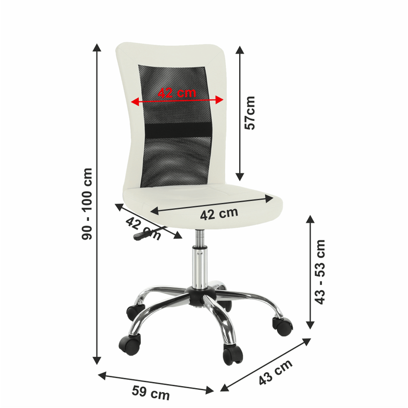 Casa si Gradina - Mobilier - Scaune si fotolii - Fotolii - Fotoliu de birou, negru/alb, IDOR NEW - Infinity.ro