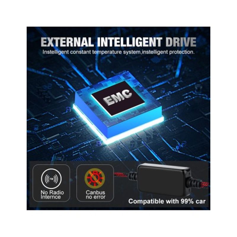 Auto si Moto - Electrice auto - Iluminare si semnalizare - Becuri auto - Set 2 leduri H11 Quart 25.000 Lm Canbus 360 grade pentru far cu lupa, putere 110W/set, 12V-24V - Infinity.ro