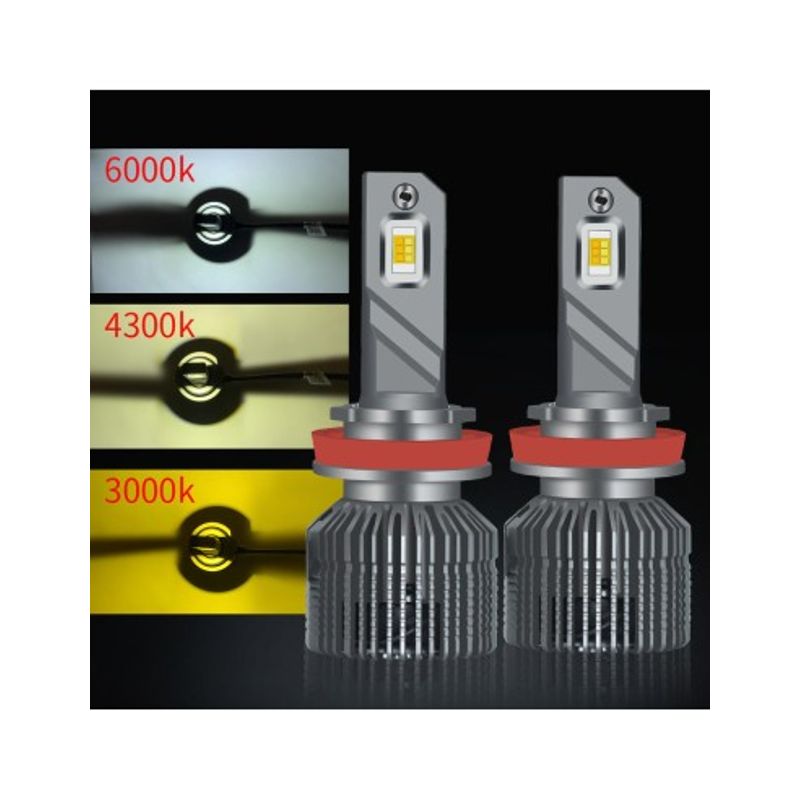 Auto si Moto - Electrice auto - Iluminare si semnalizare - Becuri auto - Set 2 leduri auto H7 Canbus, 3000K/4300K/6000K, putere 50W, luminozitate 11.000 Lm, 12V - Infinity.ro