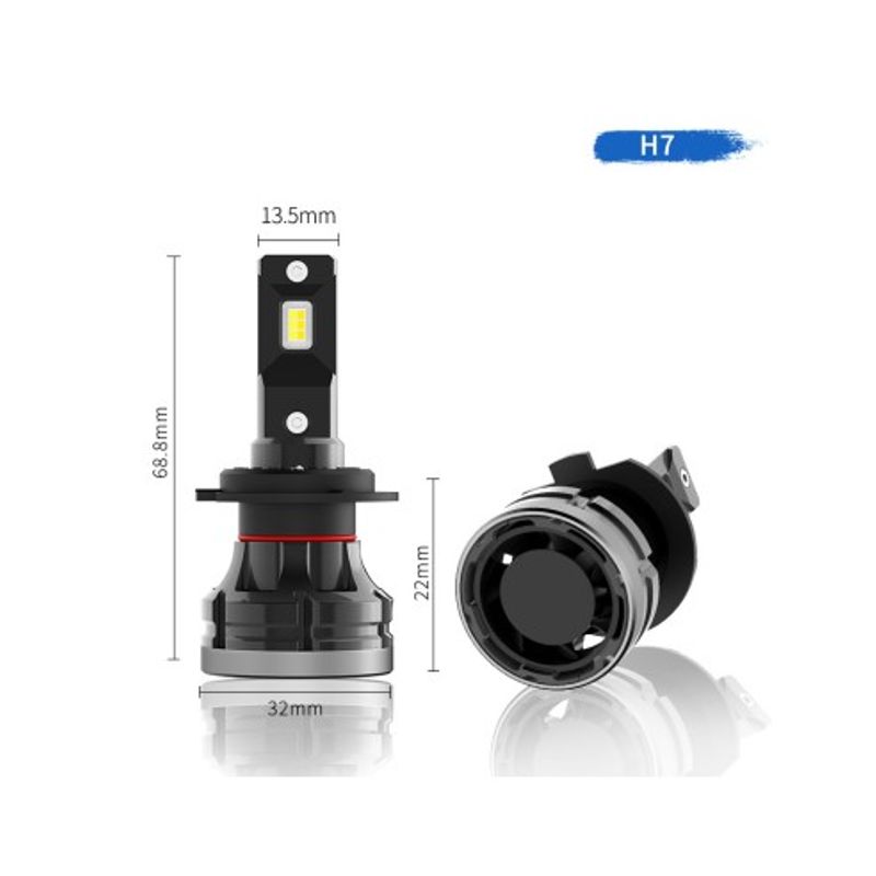 Auto si Moto - Electrice auto - Iluminare si semnalizare - Becuri auto - Set 2 leduri auto H7 Canbus, 3000K/6000K, putere 50W, luminozitate 10.000 Lm, 12-24V - Infinity.ro