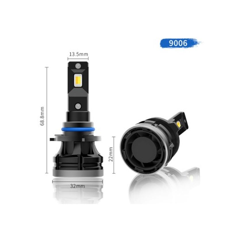 Auto si Moto - Electrice auto - Iluminare si semnalizare - Becuri auto - Set 2 leduri auto HB4 / 9006 Canbus, 3000K/6000K, putere 50W, luminozitate 10.000 Lm, 12-24V - Infinity.ro