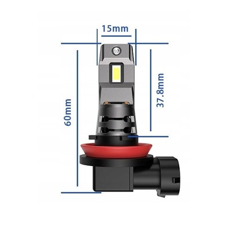 Auto si Moto - Electrice auto - Iluminare si semnalizare - Becuri auto - Set 2 leduri auto H8/H9/H11Canbus, putere 80W, luminozitate 7200 Lm, 12V - Infinity.ro