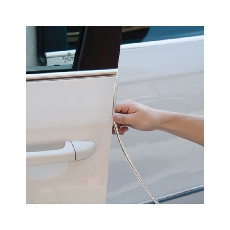 Auto si Moto - Piese auto si accesorii - Caroserie - Ornamente exterior auto - Banda de protectie pentru usa auto, Crom 2 x 65 cm - Infinity.ro