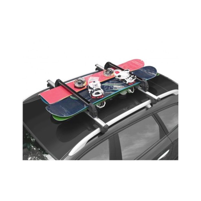 Sport si Outdoor - Sporturi de iarna - Snowboard - Legaturi snowboard - Suport schi snowboard Menabo Silver Ice BLACK pe bare transversale, 6 perechi ski / 4 snowboard - Infinity.ro