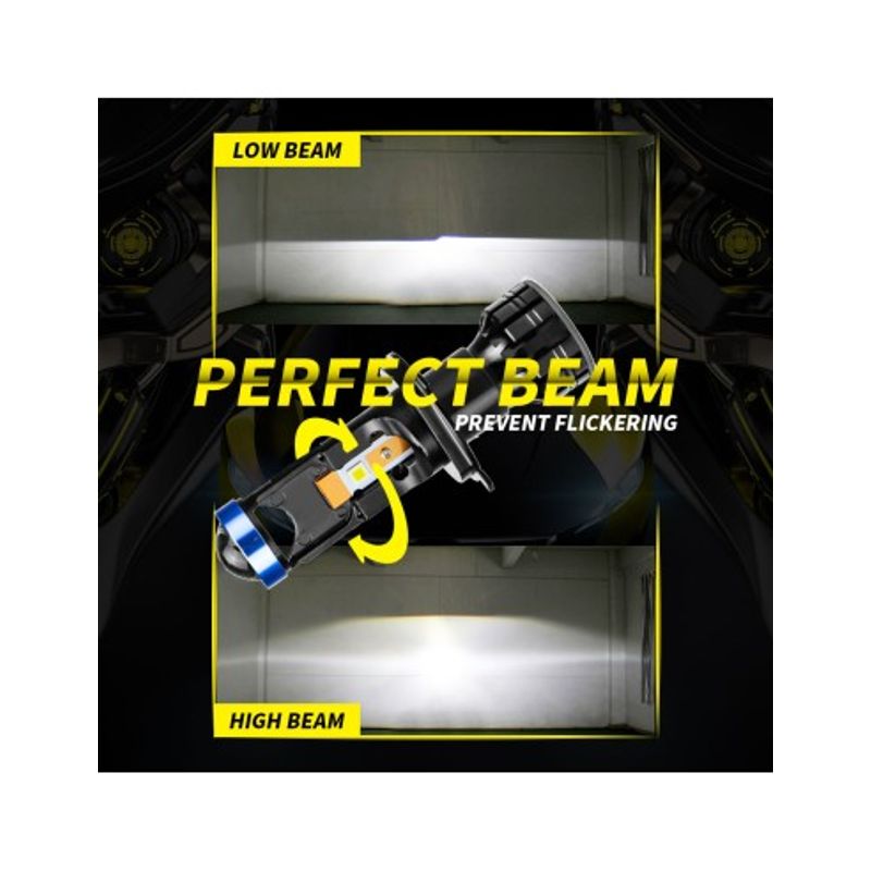 Auto si Moto - Electrice auto - Iluminare si semnalizare - Becuri auto - Lupe Bi Led H7 putere 50W luminozitate 6000 Lumeni 12V - Infinity.ro