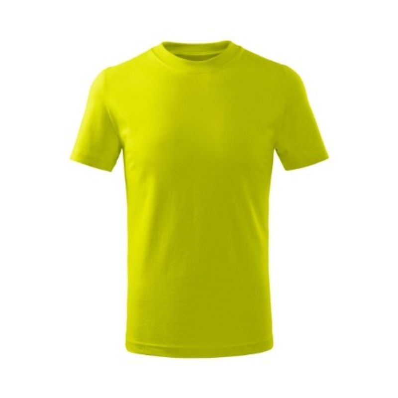 Fashion, accesorii si bijuterii - Copii - Imbracaminte copii - Tricouri copii - Tricou pentru copii Malfini Basic Free F38, bumbac 160 g/mp, finisaj silicon, verde lime - 110 cm/4 ani - Infinity.ro