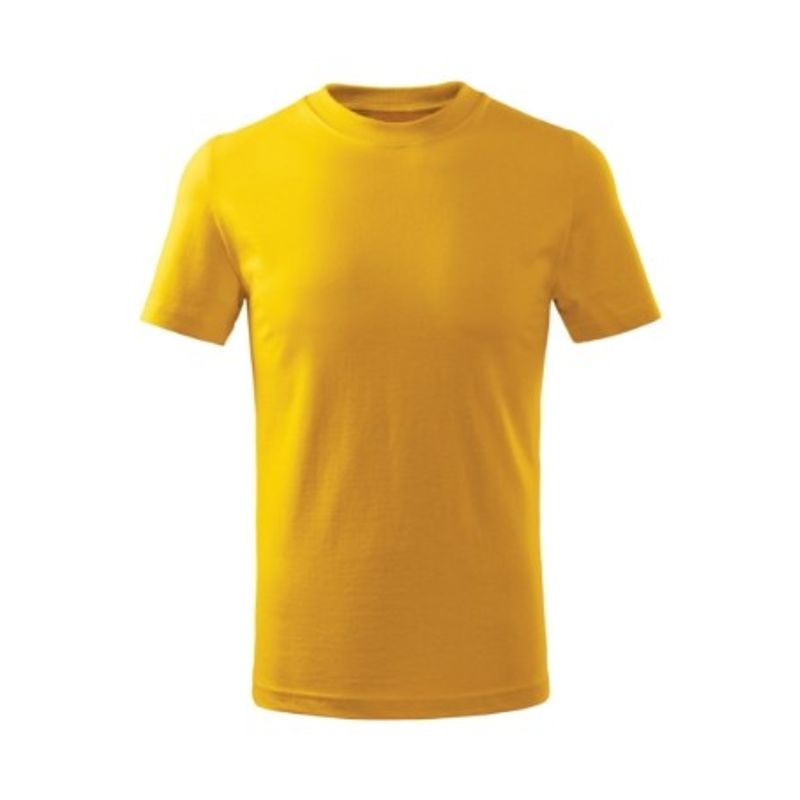Fashion, accesorii si bijuterii - Copii - Imbracaminte copii - Tricouri copii - Tricou pentru copii Malfini Basic Free F38, bumbac 160 g/mp, finisaj silicon, galben - 110 cm/4 ani - Infinity.ro