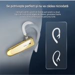 TV, Audio-Video si Foto - Portabile audio - Casti audio - Casca Bluetooth New Bee B41, Baterie 24 ore, Multipoint, Universala, Culoare Auriu - Infinity.ro