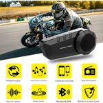 TV, Audio-Video si Foto - Portabile audio - Casti audio - Casca Bluetooth pentru MOTO, Intercom pentru 6 persoane 1200m, Baterie 11 ore, Anulare zgomot, Rezistenta apa - Infinity.ro
