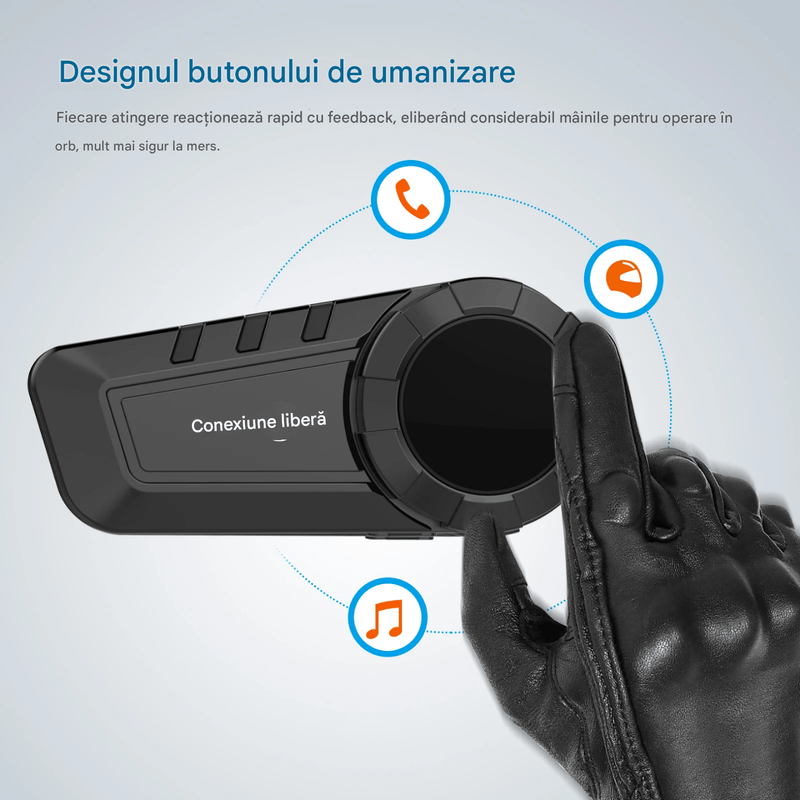 TV, Audio-Video si Foto - Portabile audio - Casti audio - Casca Bluetooth pentru MOTO, Intercom pentru 6 persoane 1200m, Baterie 11 ore, Anulare zgomot, Rezistenta apa - Infinity.ro