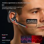 TV, Audio-Video si Foto - Portabile audio - Casti audio - Casca Bluetooth CerCip G10, Anulare zgomot, Autonomie 27 ore, Carcasa de incarcare, Suport cu intindere,  Multipoint - Infinity.ro