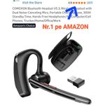 TV, Audio-Video si Foto - Portabile audio - Casti audio - Casca Bluetooth CerCip G10, Anulare zgomot, Autonomie 27 ore, Carcasa de incarcare, Suport cu intindere,  Multipoint - Infinity.ro