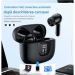 TV, Audio-Video si Foto - Portabile audio - Casti audio - Casti Wireless TWS CerCip S42 cu izolare a zgomotului ENC+ANC, Autonomie 40 ore, Control prin Touch, Universale, Alb - Infinity.ro
