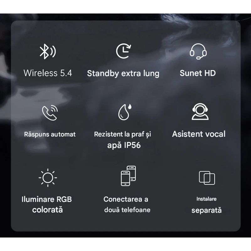 TV, Audio-Video si Foto - Portabile audio - Casti audio - Casca Bluetooth Moto Y12, Pentru Motocicleta, Autonomie 13 ore, Anulare Zgomot, Rezistenta la apa,Pentru un singur rider - Infinity.ro