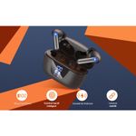 TV, Audio-Video si Foto - Portabile audio - Casti audio - Casti Wireless TWS CerCip S42 cu izolare a zgomotului ENC+ANC, Autonomie 40 ore, Control prin Touch, Universale, Negru - Infinity.ro