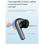 TV, Audio-Video si Foto - Portabile audio - Casti audio - Casti Wireless TWS CerCip S42 cu izolare a zgomotului ENC+ANC, Autonomie 40 ore, Control prin Touch, Universale, Negru - Infinity.ro