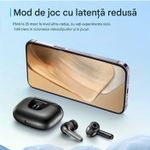 TV, Audio-Video si Foto - Portabile audio - Casti audio - Casti Wireless TWS CerCip S42 cu izolare a zgomotului ENC+ANC, Autonomie 40 ore, Control prin Touch, Universale, Negru - Infinity.ro