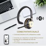 TV, Audio-Video si Foto - Portabile audio - Casti audio - Casca Call Center BT881, Statie de incarcare, Baterie 45 ore, Anulare zgomot, Multipoint - Infinity.ro