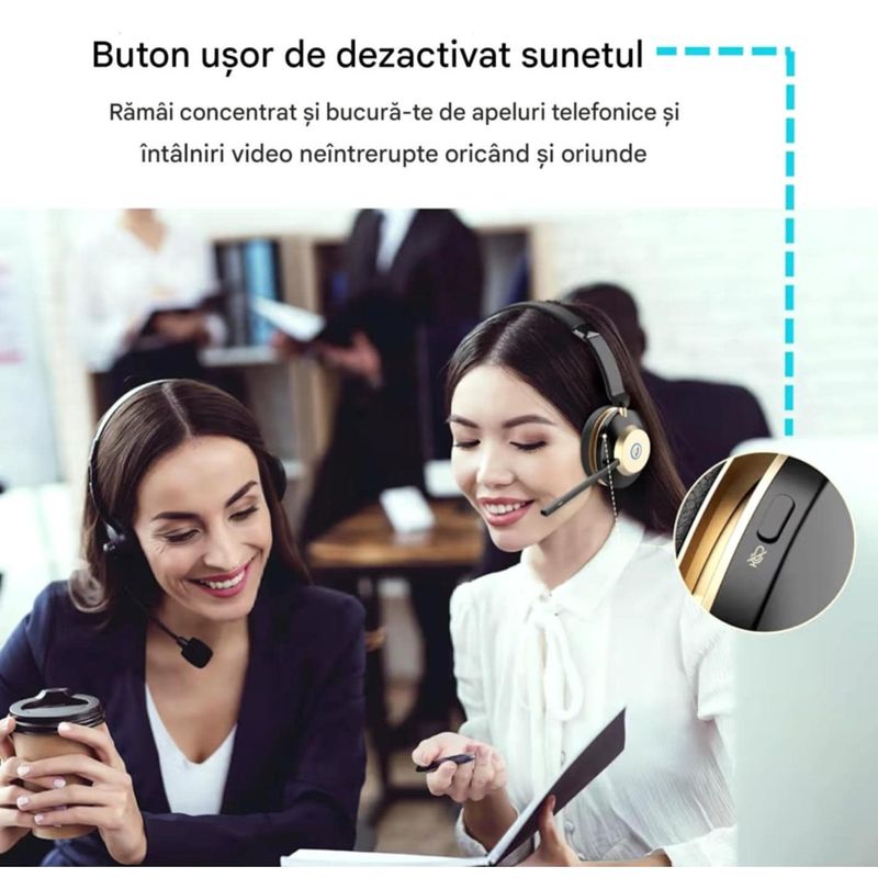 TV, Audio-Video si Foto - Portabile audio - Casti audio - Casca Call Center BT881, Statie de incarcare, Baterie 45 ore, Anulare zgomot, Multipoint - Infinity.ro