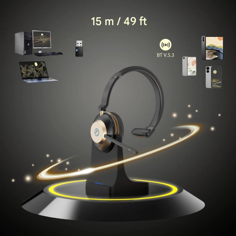 TV, Audio-Video si Foto - Portabile audio - Casti audio - Casca Call Center BT881, Statie de incarcare, Baterie 45 ore, Anulare zgomot, Multipoint - Infinity.ro