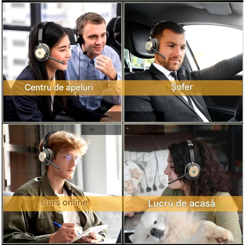 TV, Audio-Video si Foto - Portabile audio - Casti audio - Casca Call Center BT881, Statie de incarcare, Baterie 45 ore, Anulare zgomot, Multipoint - Infinity.ro