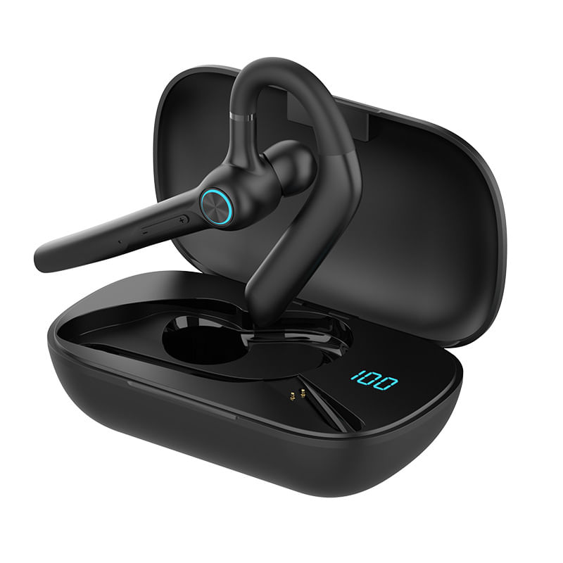 TV, Audio-Video si Foto - Portabile audio - Casti audio - Casca Bluetooth CerCip G3, Autonomie baterie 15 ore, Cu carcasa de incarcare, Eliminare Zgomot, Universala, Negru - Infinity.ro