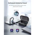 TV, Audio-Video si Foto - Portabile audio - Casti audio - Casca Bluetooth CerCip G3, Autonomie baterie 15 ore, Cu carcasa de incarcare, Eliminare Zgomot, Universala, Negru - Infinity.ro