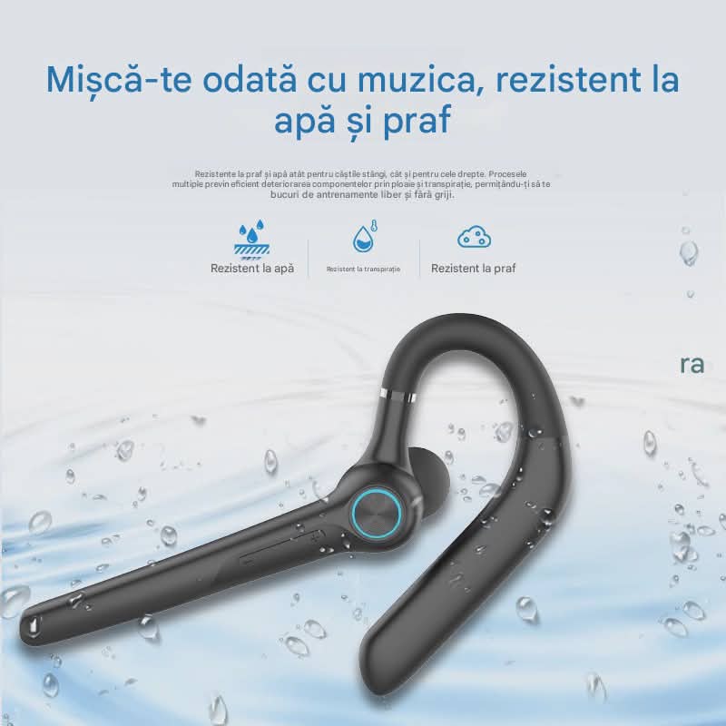 TV, Audio-Video si Foto - Portabile audio - Casti audio - Casca Bluetooth CerCip G3, Autonomie baterie 15 ore, Cu carcasa de incarcare, Eliminare Zgomot, Universala, Negru - Infinity.ro