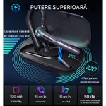 TV, Audio-Video si Foto - Portabile audio - Casti audio - Casca Bluetooth CerCip G3, Autonomie baterie 15 ore, Cu carcasa de incarcare, Eliminare Zgomot, Universala, Negru - Infinity.ro