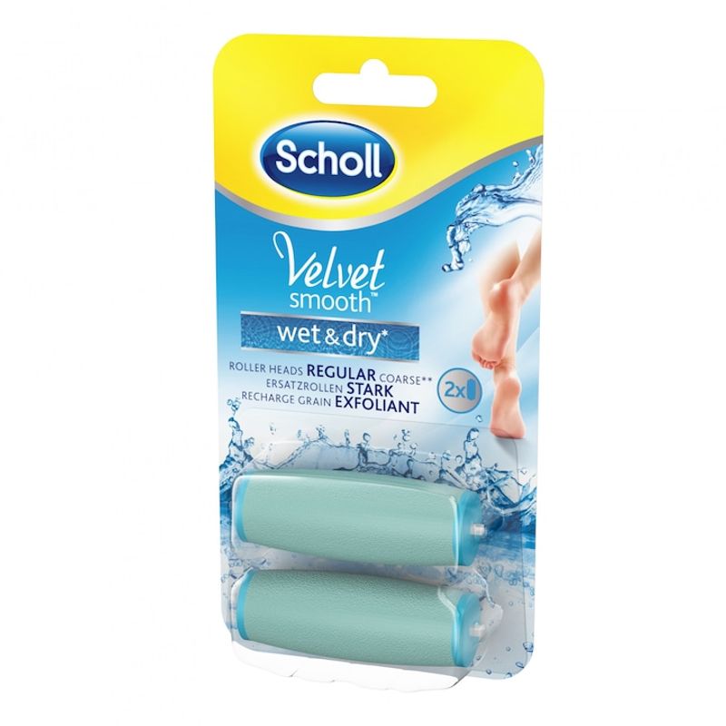 Ingrijire personala si Cosmetice - Manichiura si pedichiura - Pile cosmetice - Rezerve pila electronica reincarcabila Scholl Velvet Smooth Wet & Dry, 2 buc - Infinity.ro