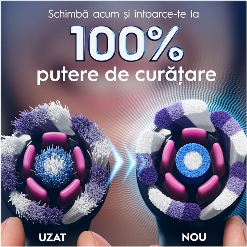 Ingrijire personala si Cosmetice - Igiena dentara - Rezerve si accesorii - Rezerve periuta de dinti Oral-B iO Radiant White, compatibile doar cu seria iO, Negru, 4 buc - Infinity.ro