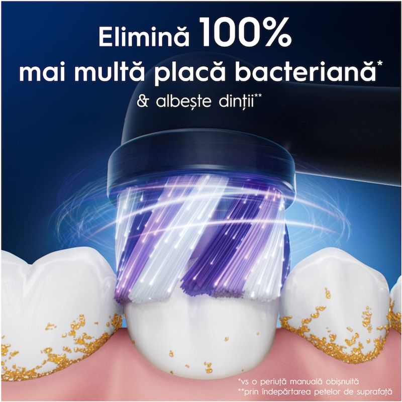 Ingrijire personala si Cosmetice - Igiena dentara - Rezerve si accesorii - Rezerve periuta de dinti Oral-B iO Radiant White, compatibile doar cu seria iO, Negru, 4 buc - Infinity.ro