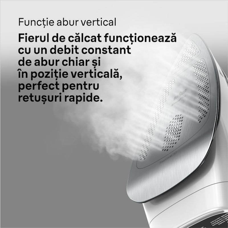 Electronice si Electrocasnice - Ingrijirea tesaturilor - Fiare de calcat - Fier de calcat Braun TexStyle 7 Pro SI7149WB, 2900W, jet de abur 220g/min, sistem antipicurare, gri - Infinity.ro