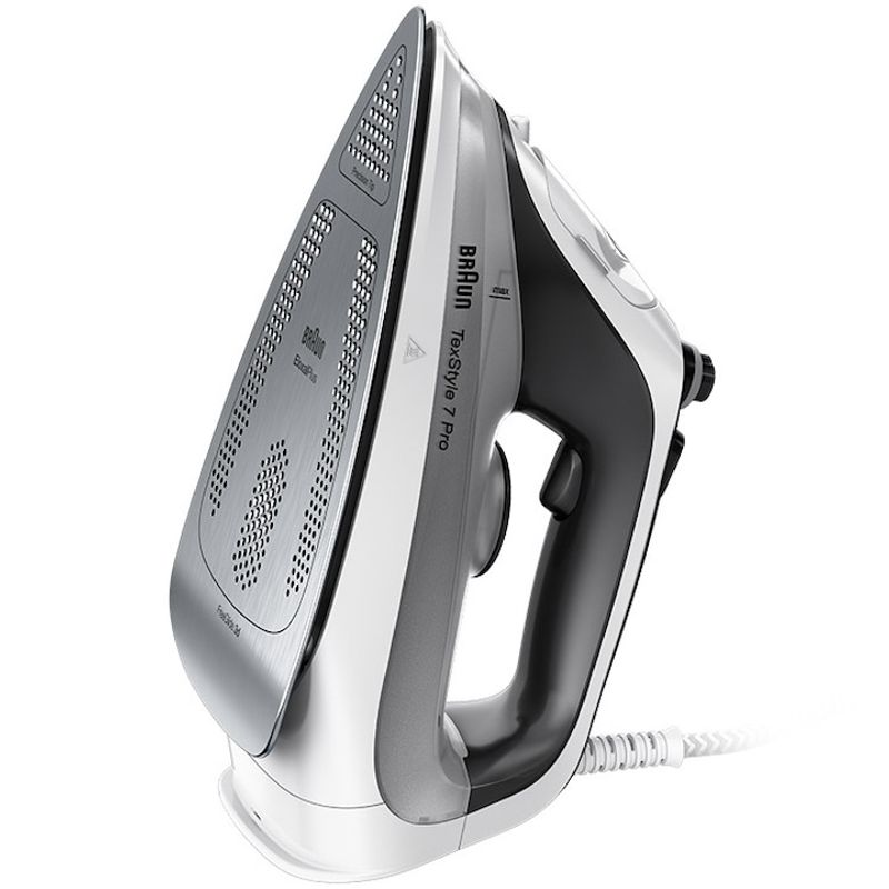 Electronice si Electrocasnice - Ingrijirea tesaturilor - Fiare de calcat - Fier de calcat Braun TexStyle 7 Pro SI7149WB, 2900W, jet de abur 220g/min, sistem antipicurare, gri - Infinity.ro