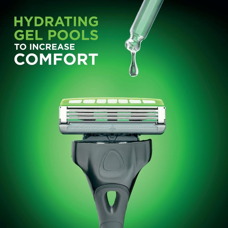 Ingrijire personala si Cosmetice - Aparate & accesorii ingrijire personala - Aparate de ras si tuns - Aparate de ras clasice - Aparat De Ras Wilkinson Sword Hydro 3 Pentru Barbati, Maner De Ras + 5 Lame De Ras, Rezervoare De Gel Hidratant - Infinity.ro